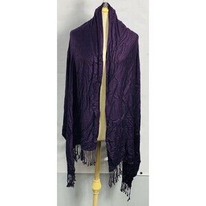 Pashmina Dark Purple Wrap/scarf Size 72”x27” 100% Viscose